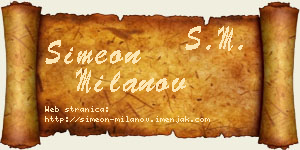 Simeon Milanov vizit kartica